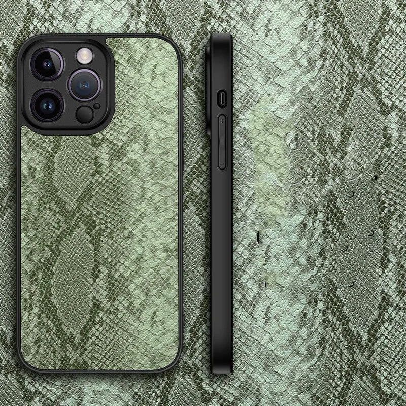 Python-patterned Mobile Phone Case With Fine Holes To Prevent Falling