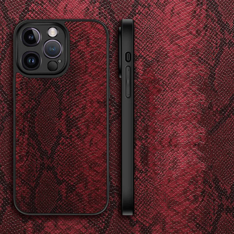 Python-patterned Mobile Phone Case With Fine Holes To Prevent Falling