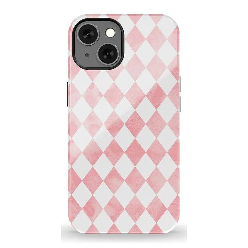 Queen of Diamonds | Pink Watercolor Case