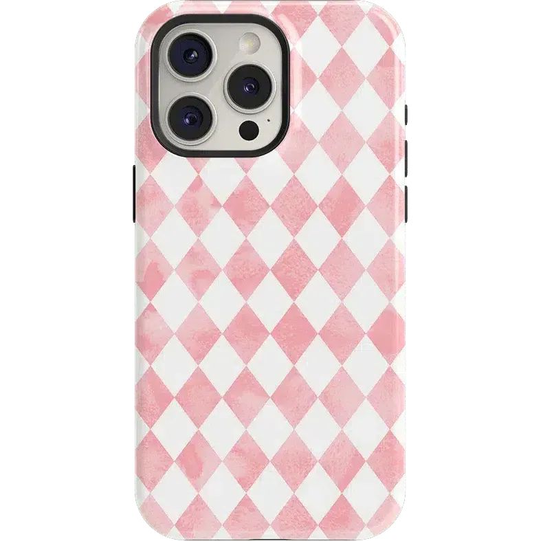 Queen of Diamonds | Pink Watercolor Case