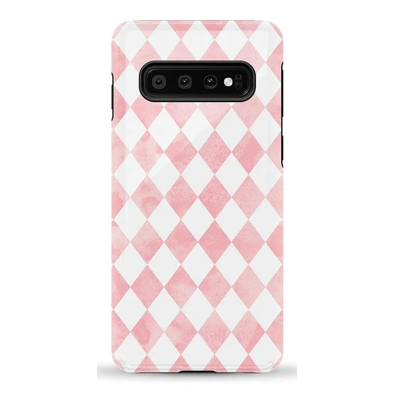 Queen of Diamonds | Pink Watercolor Case