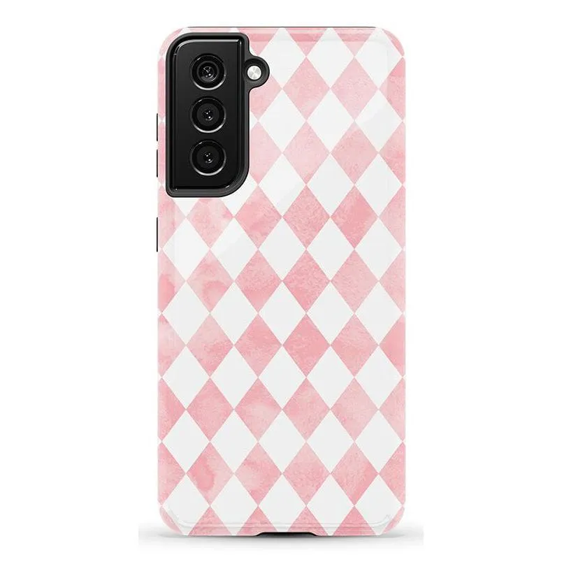 Queen of Diamonds | Pink Watercolor Case