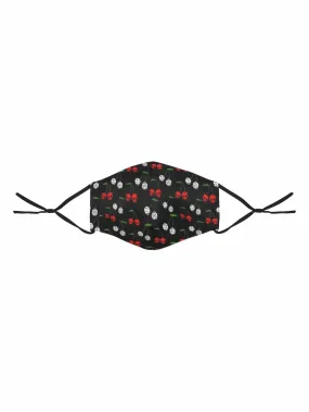 REUSABLE FACE MASKS WITH FILTERS - CHERRY SKULLS & DICE