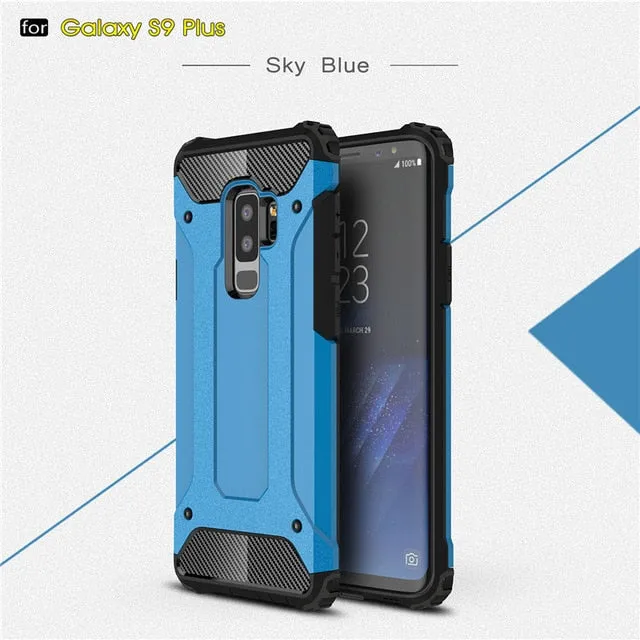 Rugged Armor Case For Samsung Galaxy S9 Plus S5 S6 S7 Edge S8 Note 4 5 8 9 A6 A7 A8 J8 J4 J6 Prime 2018 Hard PC Shockproof Case