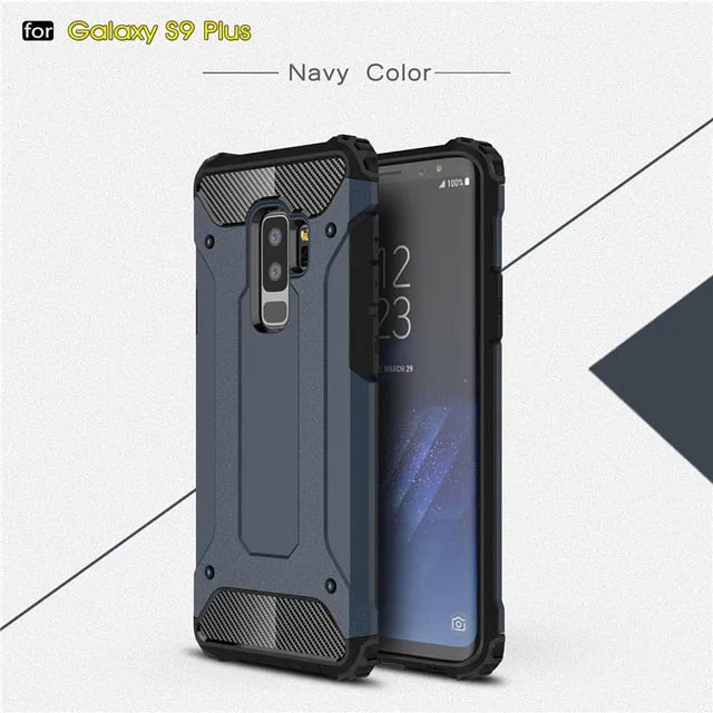 Rugged Armor Case For Samsung Galaxy S9 Plus S5 S6 S7 Edge S8 Note 4 5 8 9 A6 A7 A8 J8 J4 J6 Prime 2018 Hard PC Shockproof Case