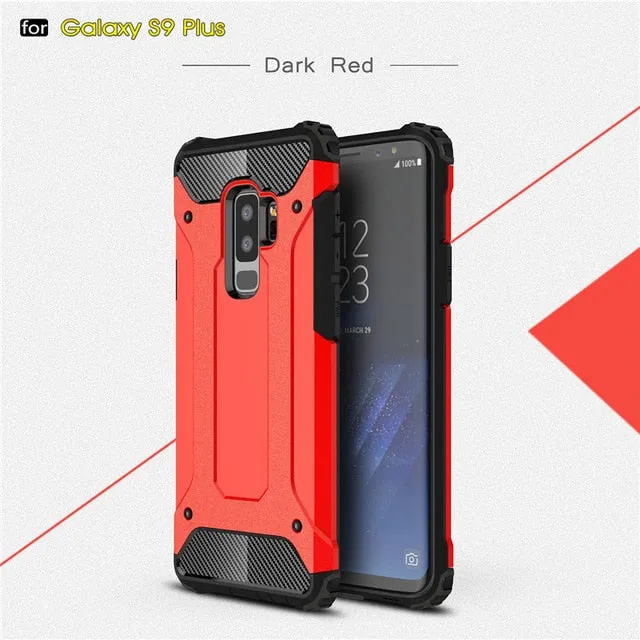 Rugged Armor Case For Samsung Galaxy S9 Plus S5 S6 S7 Edge S8 Note 4 5 8 9 A6 A7 A8 J8 J4 J6 Prime 2018 Hard PC Shockproof Case