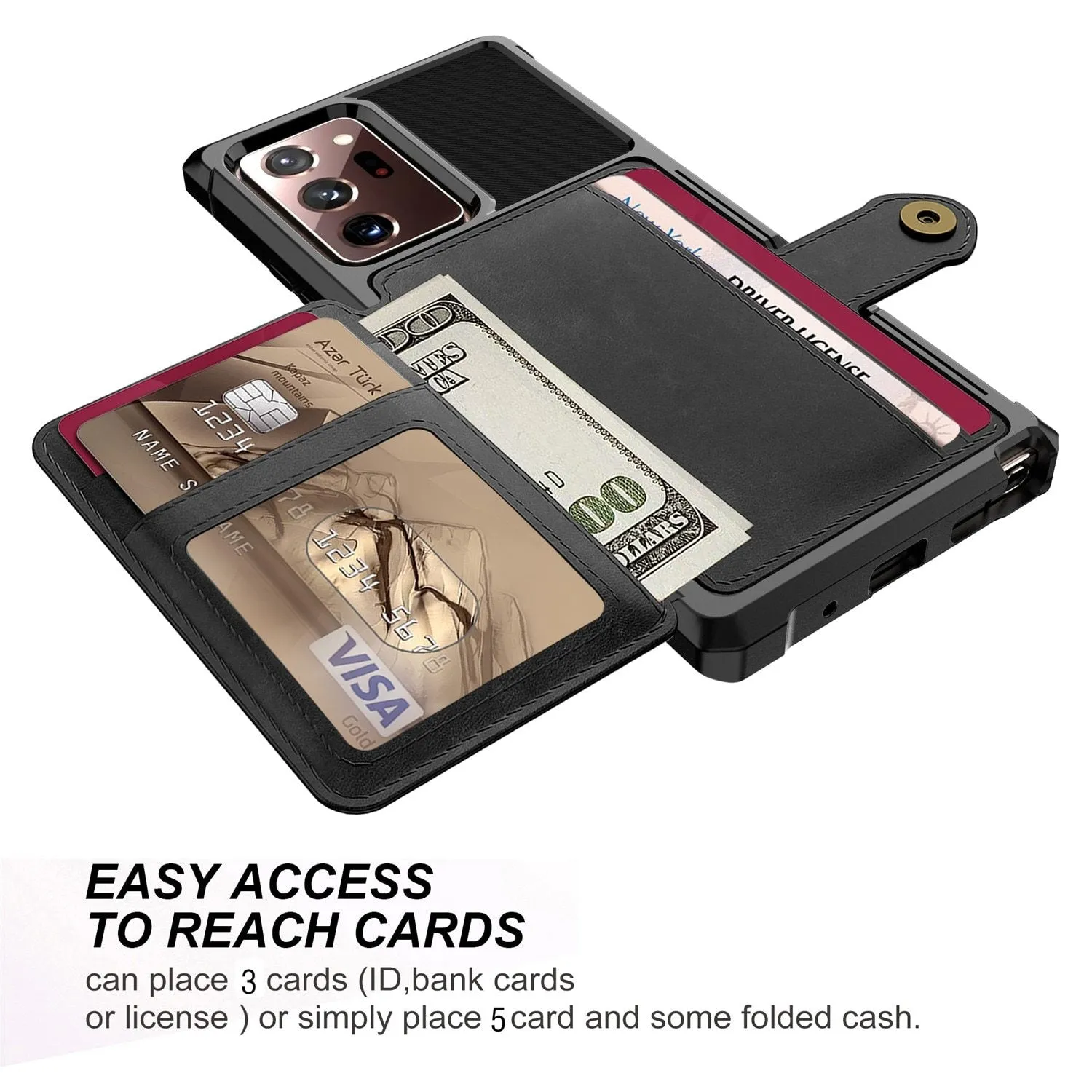 Samsung Galaxy Note 20 Ultra/Note 20 5G Credit Card Case PU Leather Flip Wallet Cover with Photo Holder Hard Back Cover |Phone Case & Covers|