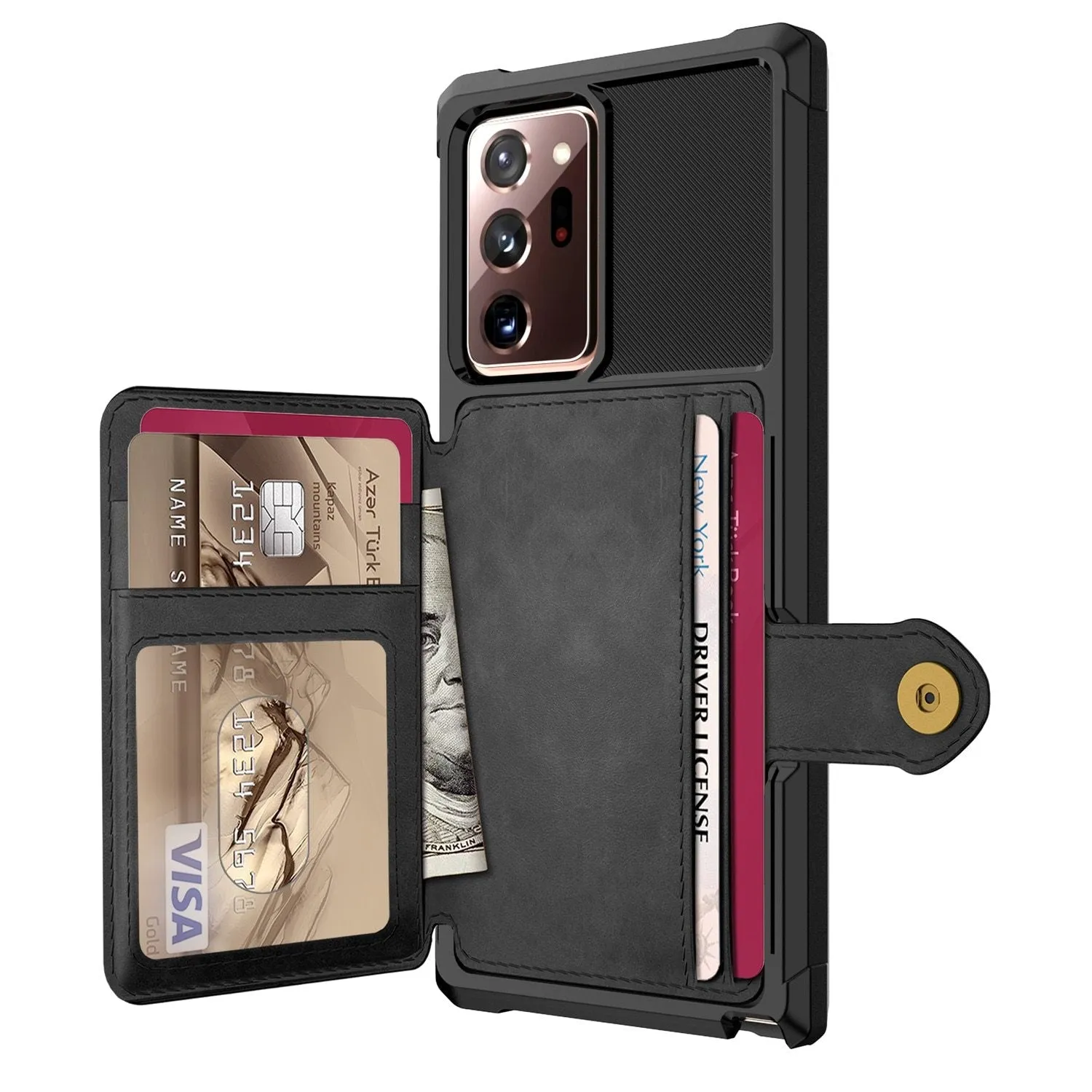 Samsung Galaxy Note 20 Ultra/Note 20 5G Credit Card Case PU Leather Flip Wallet Cover with Photo Holder Hard Back Cover |Phone Case & Covers|
