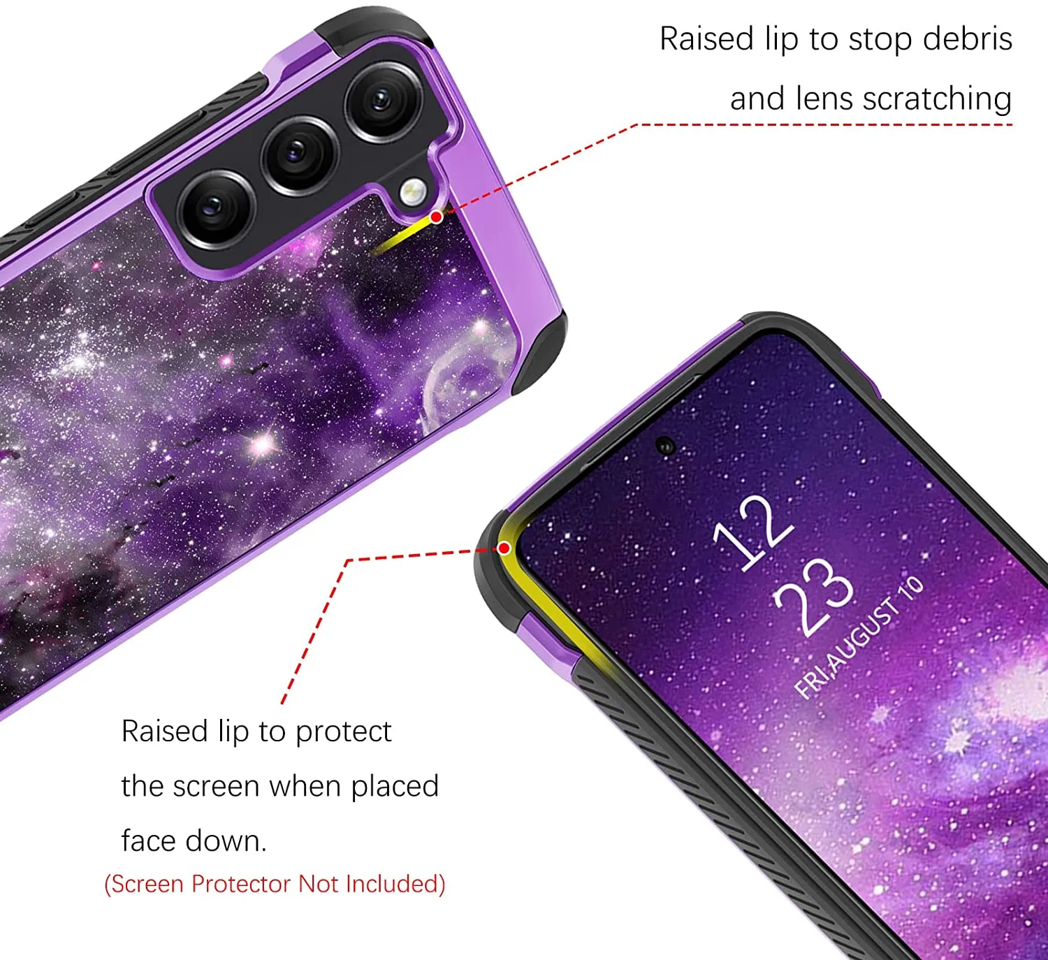 Samsung Galaxy S22 Case, Slim Glow Shockproof Protective Phone Case