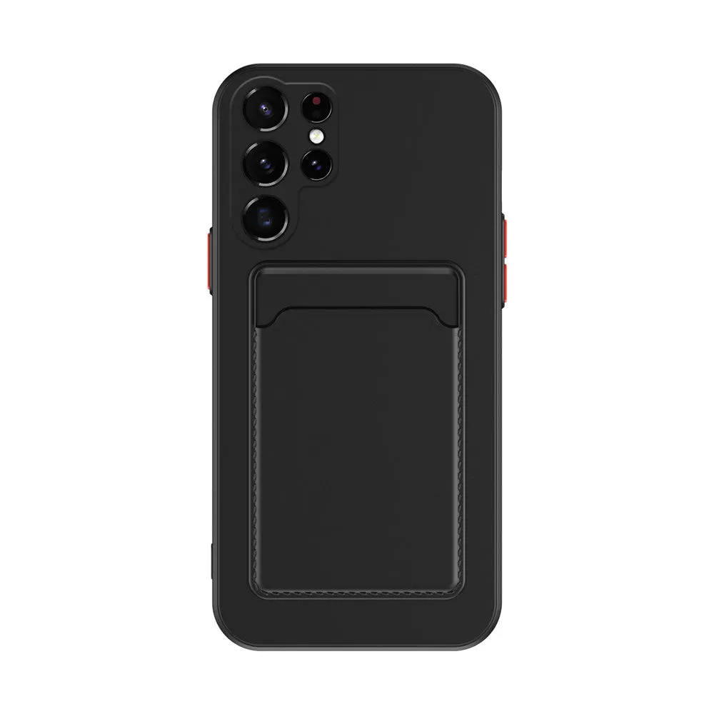 Soft Cover With Card Slots For Samsung Galaxy
