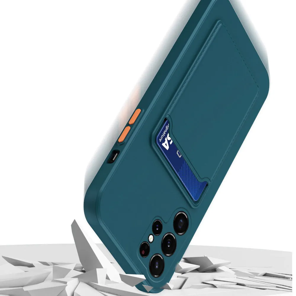 Soft Cover With Card Slots For Samsung Galaxy