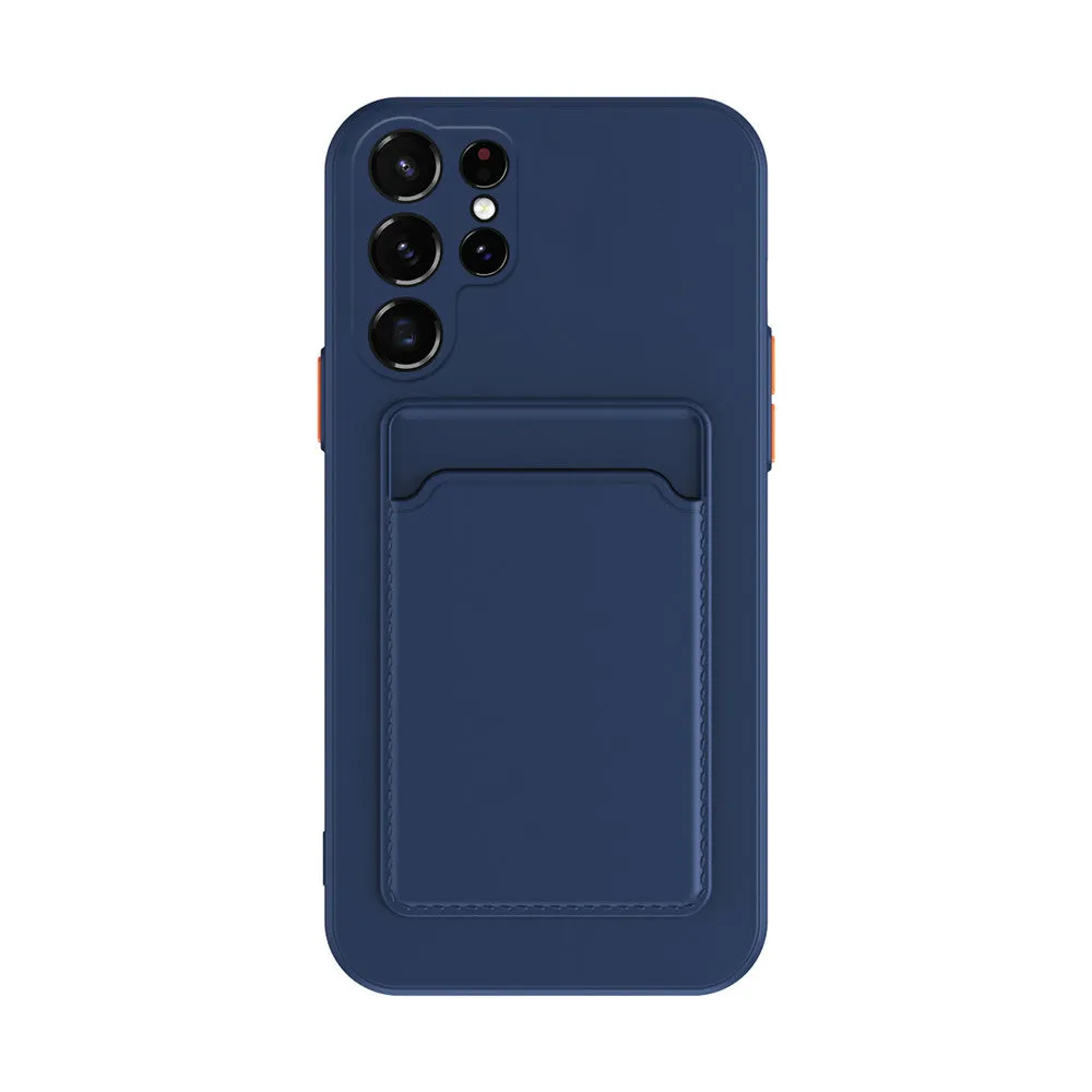 Soft Cover With Card Slots For Samsung Galaxy