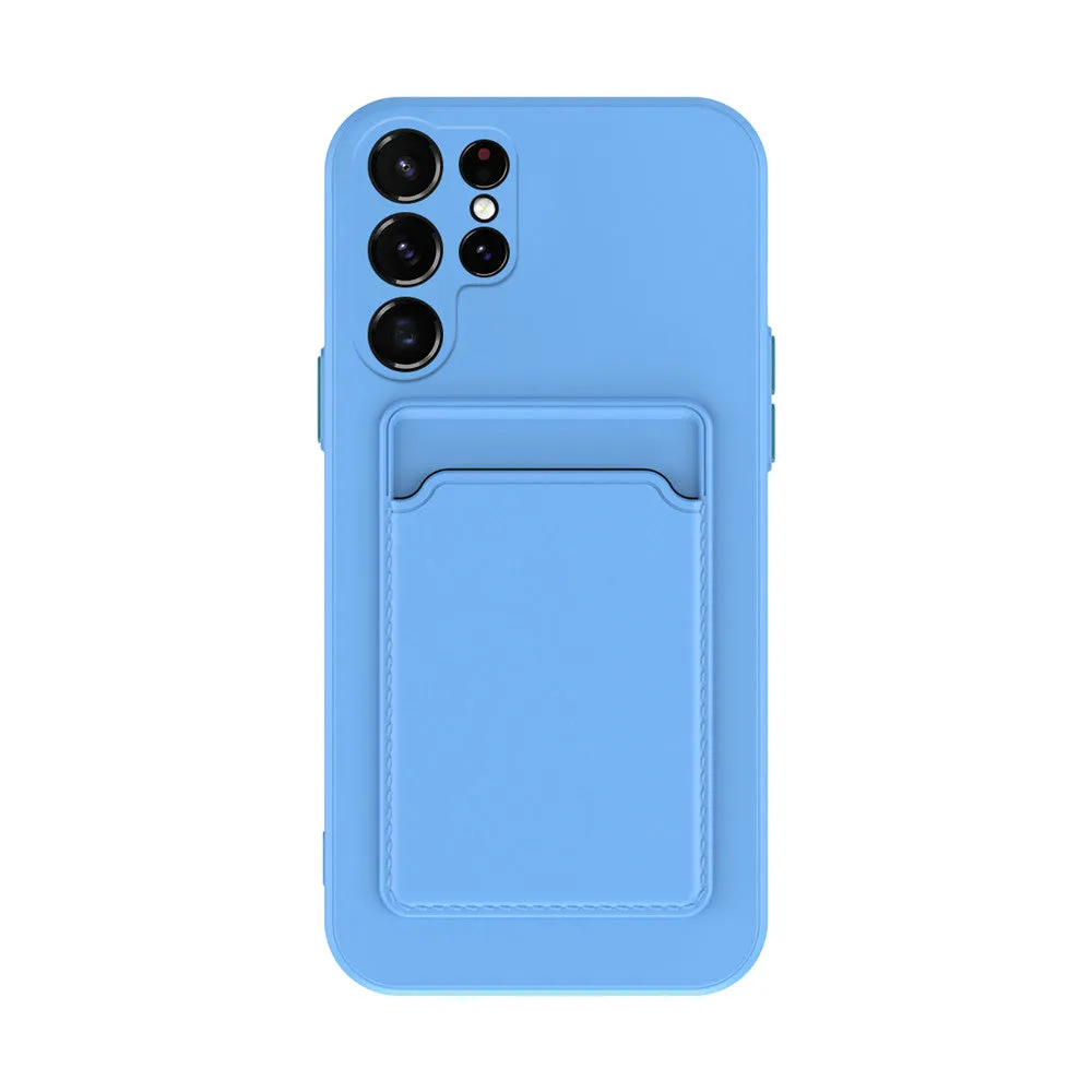 Soft Cover With Card Slots For Samsung Galaxy