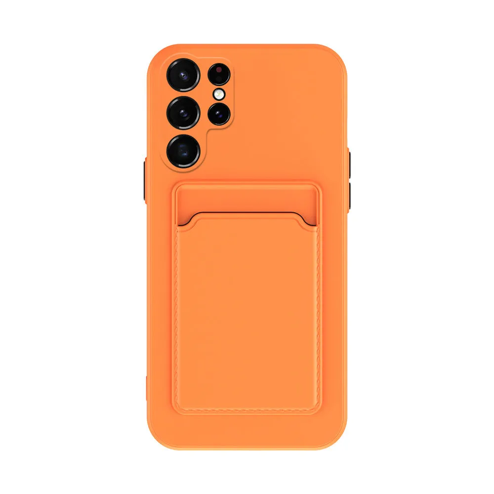 Soft Cover With Card Slots For Samsung Galaxy