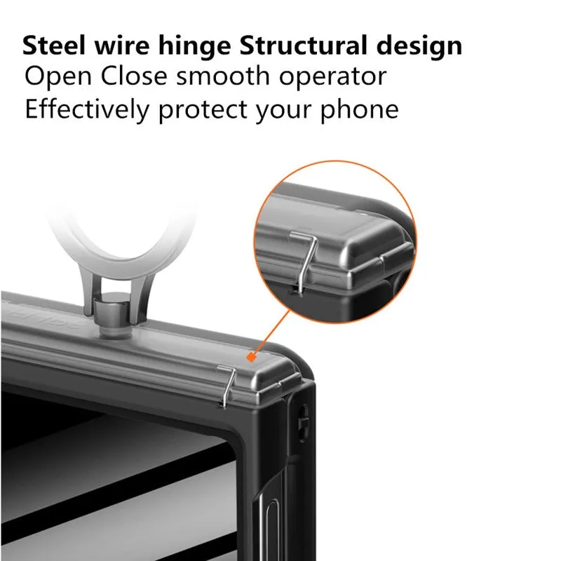 Super Diamond Magnetic Matte Hinge Phone Case with Screen Ring Holder For Samsung ZFlip 6