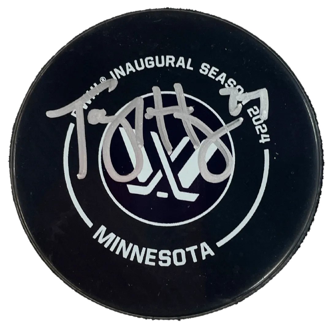 Taylor Heise Autographed PWHL Minnesota Official Game Puck