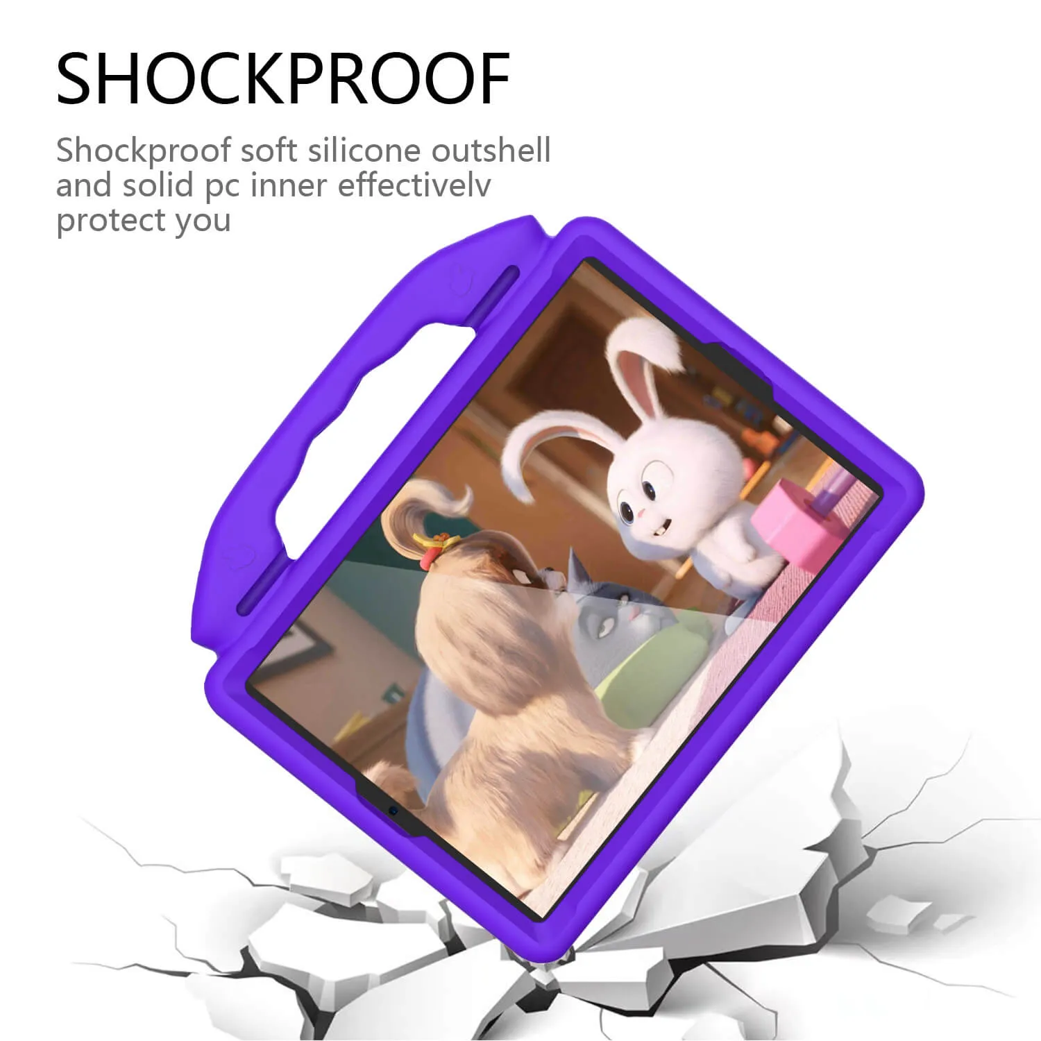 Tough On iPad 5 / 6th Gen 9.7" Case EVA Kids Protection Purple