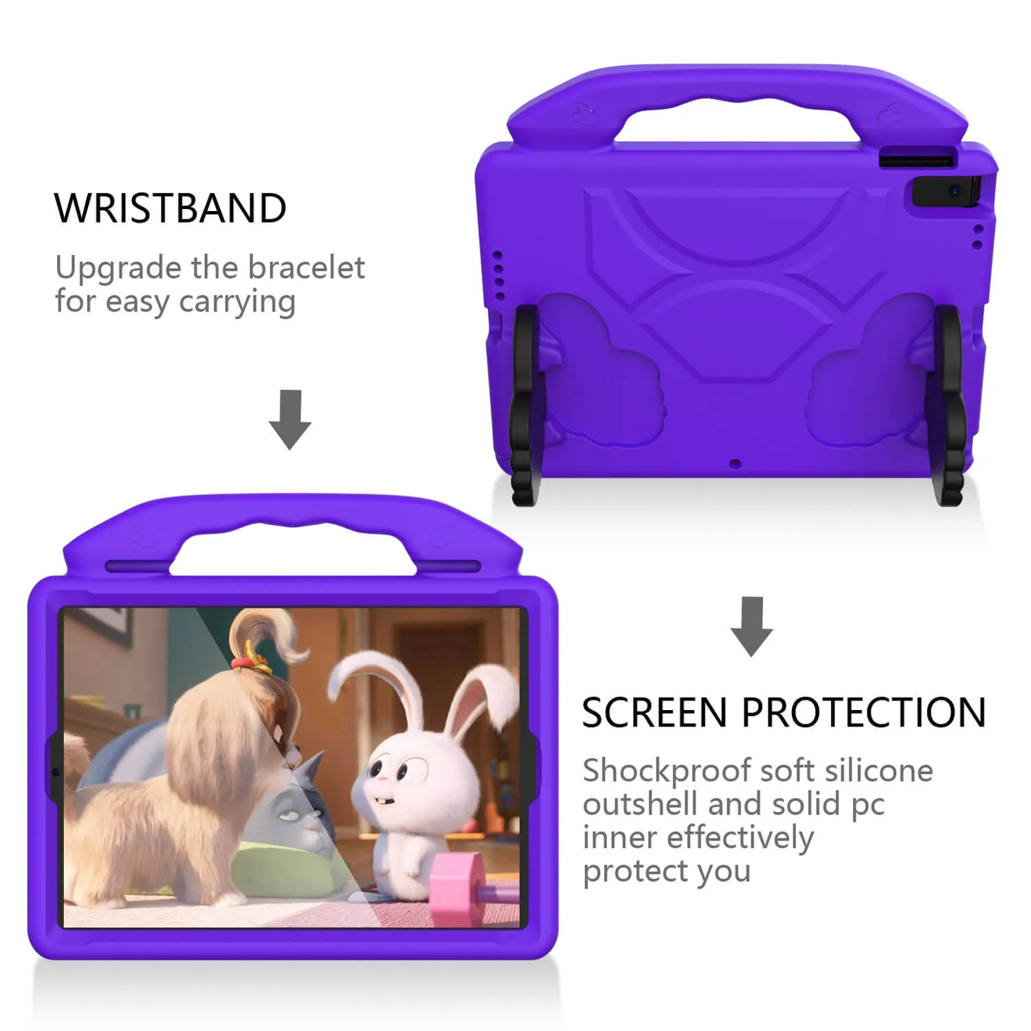 Tough On iPad 5 / 6th Gen 9.7" Case EVA Kids Protection Purple