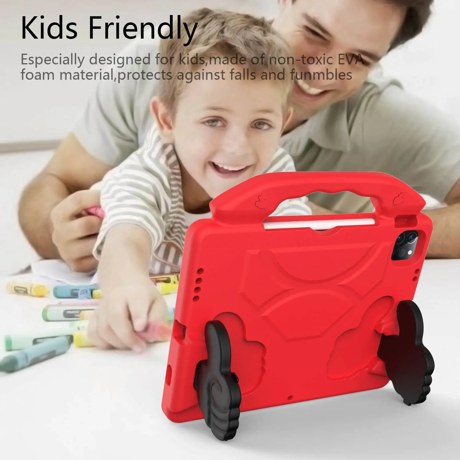Tough On iPad Pro 2022 / 2021 / 2020 / 2018 11" Case EVA Kids Protection Red