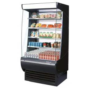Turbo Air TOM-36DXB-N 11 cu.ft. 36" 115V Black Glass Sides Extra Deep Refrigerated Vertical Open Display Case