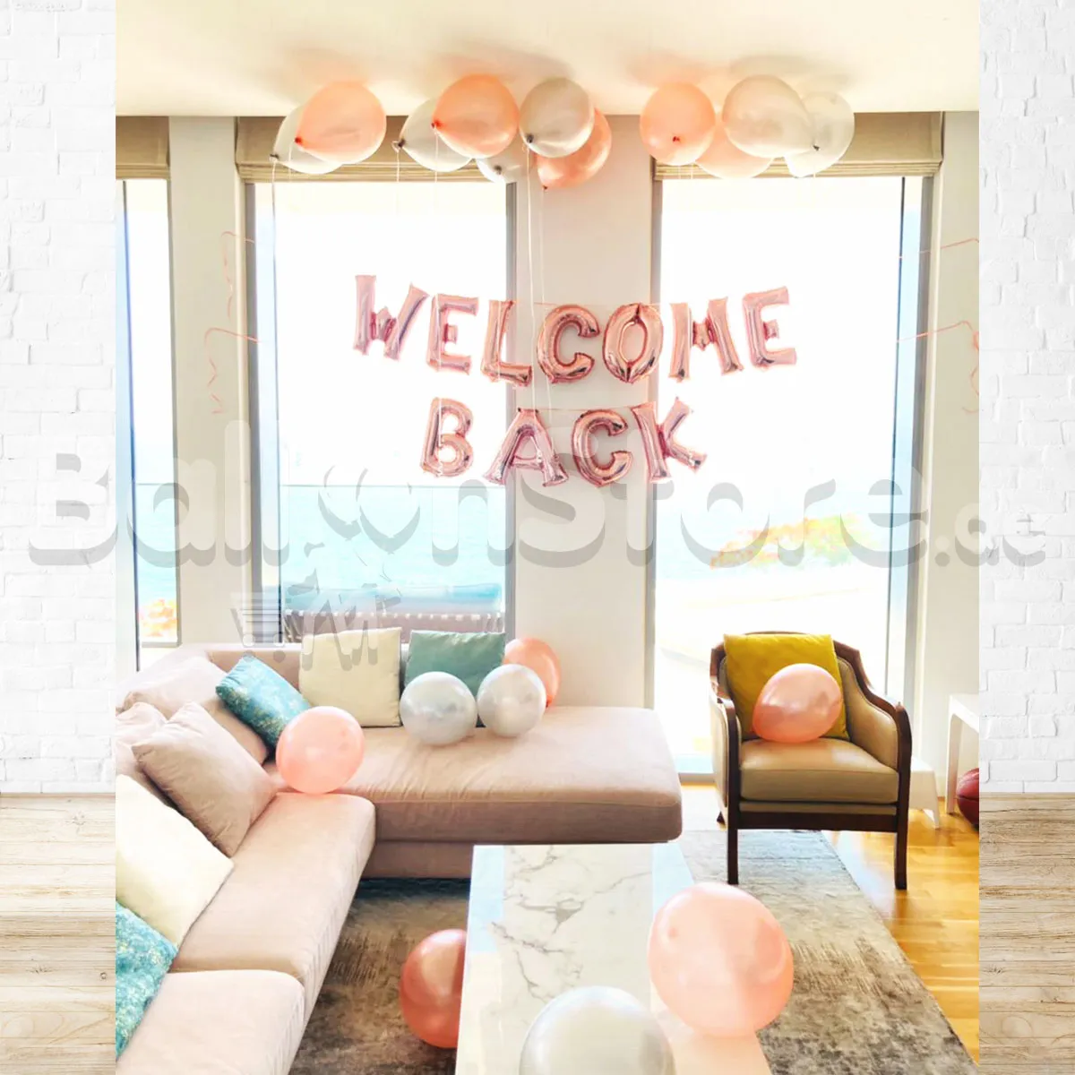 Welcome Back or Home  Small Party Set-up Balloon 15Helium & Banner