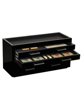 WOLF Meridian Casino Gaming Box - Black - Cribbage&#44; Dominoes&#44; Poker & More